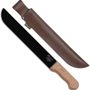 Facão Cimo 14" Carbono Cabo Madeira com Bainha : Esporte