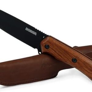 Faca Cimo Ax Borba Carbono 5" Cabo Madeira com Bainha - Preta | Amazon.com.br