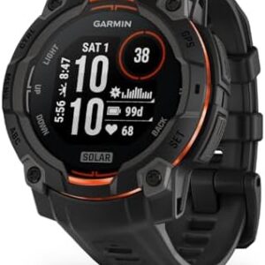 Garmin Relógio Instinct 3 Solar Preto 45mm com Monitor Cardíaco de Pulso e GPS | Amazon.com.br