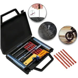 Kit Maleta Remendo Reparo Metal Macarrão Pneu Carro Moto