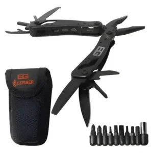 Canivete Com Alicate Gerber Aço Inox Preto Multifunções Preto