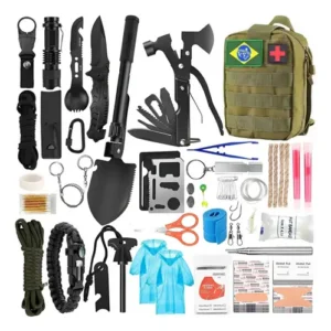Kit De Sobrevivência Primeiros Tático Ferramentas Trekking Cáqui