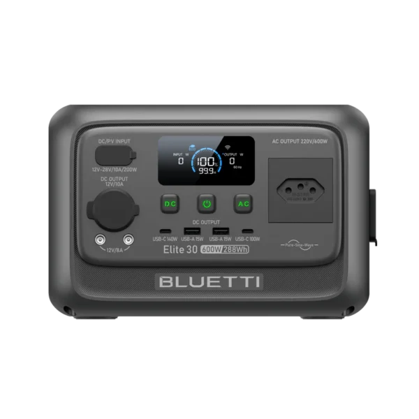BLUETTI Elite 30 V2 Estação de Energia Portátil | 600 W 288 Wh